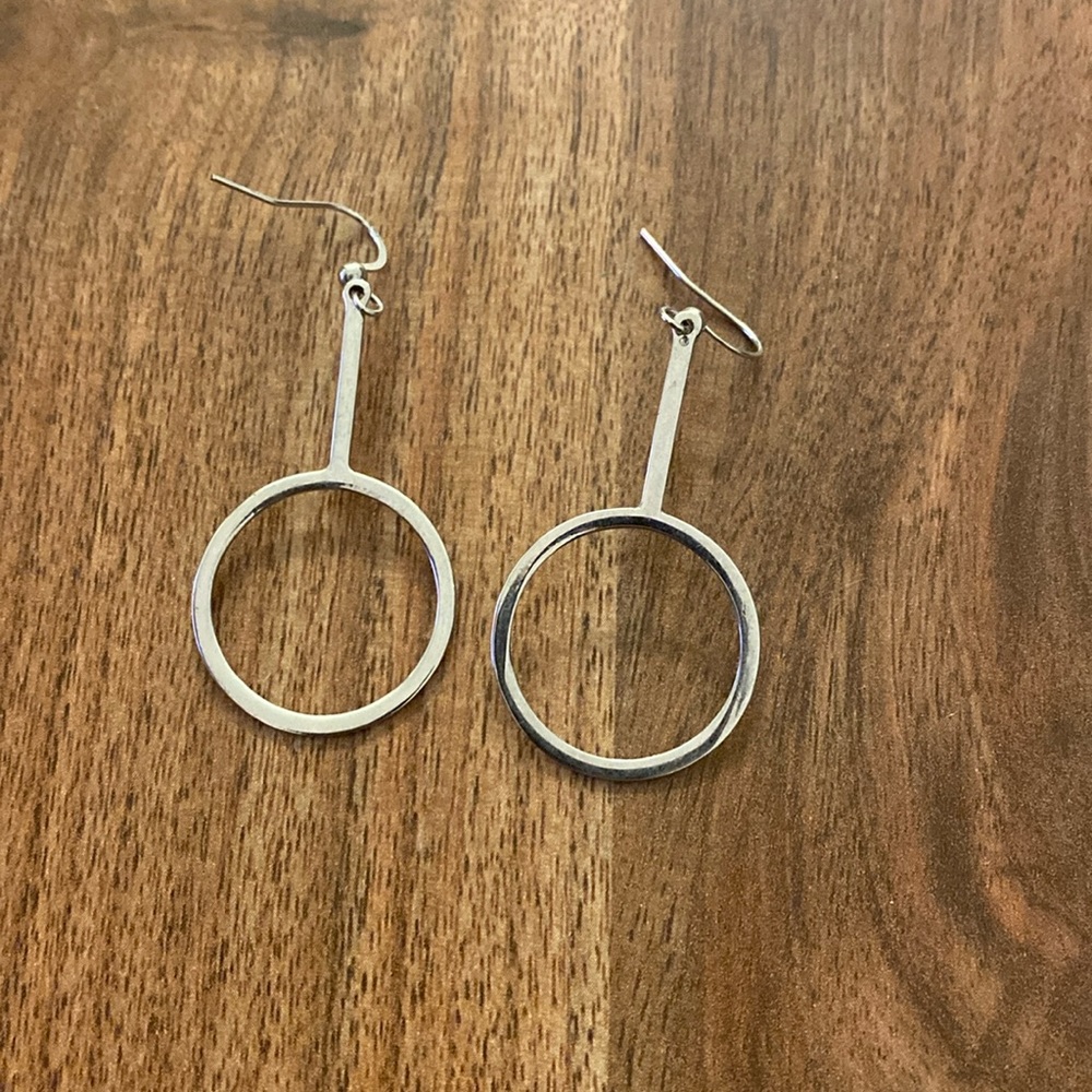 Silver hoop earrings purchased originally from target
